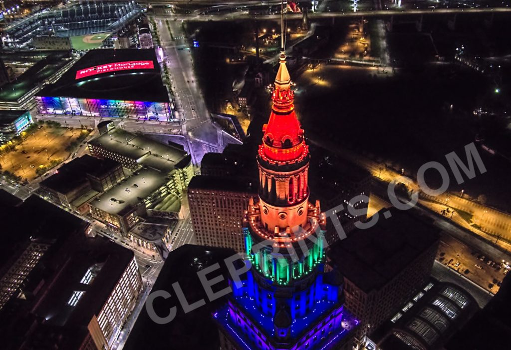 Terminal Tower in Cleveland Ohio – Pride Week Colors Print